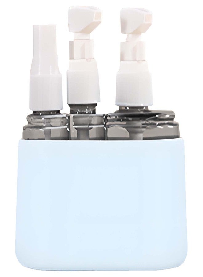 Tizee 3 in 1 Travel Bottles for Toiletries - Refillable, Leak Proof, Portable Containers for Shampoo, Lotion, Conditioner, and Cream (Blue) - Image 1